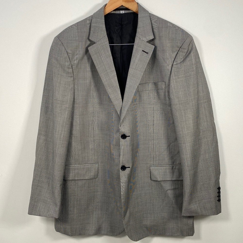 J. Peterman Wool Blazer‎ gingham Men's 46